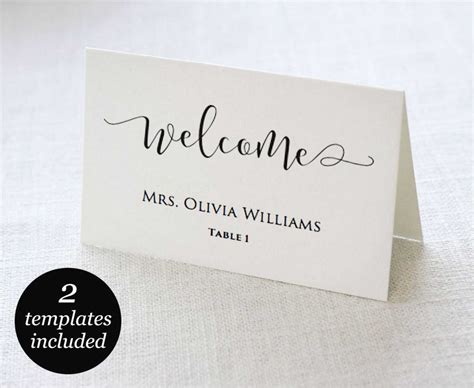 paper source templates place cards
